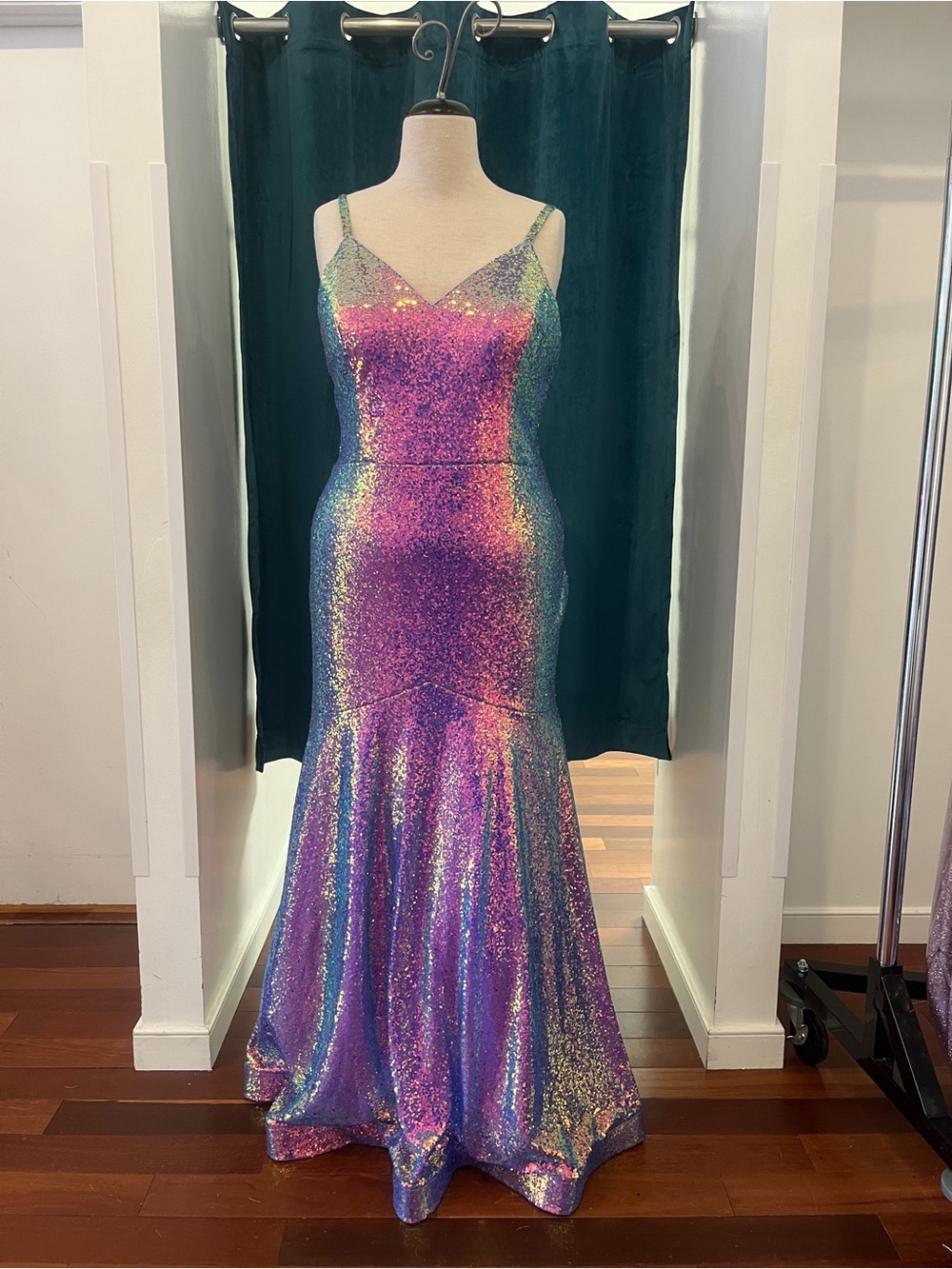 Iridescent Sequin Formal Prom Dress from Tease Prom